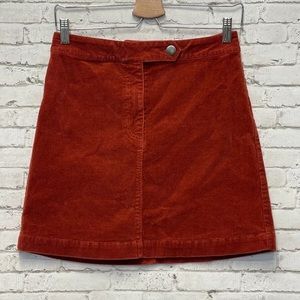 GB Gianni Bini Corduroy Skirt Fall Rusty Orange Women’s Sz Large NWT